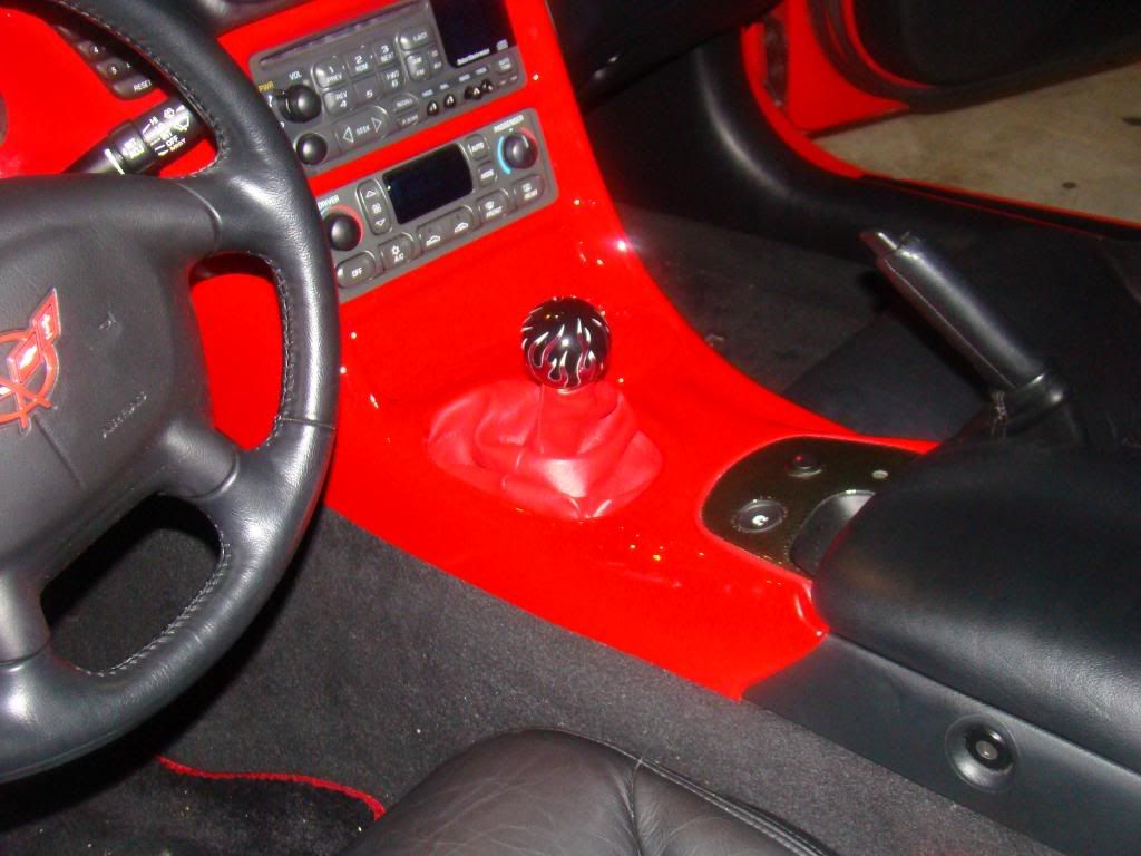 Another mod down, painted center console. Corvette Forum